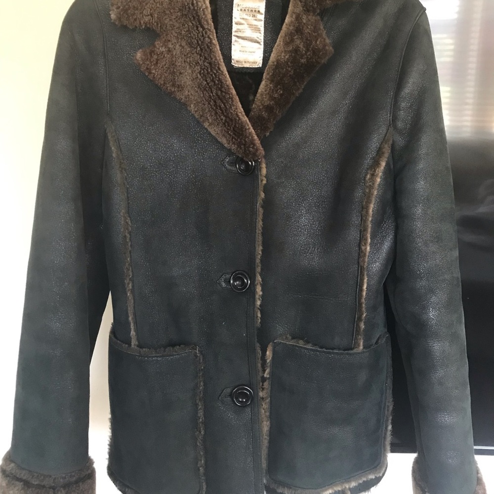 Shearling green jacket size small
